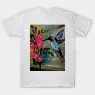 hummingbird feeding on some nectar T-Shirt